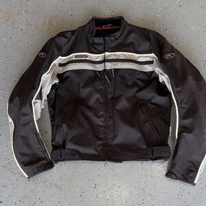 Black and White Performance Motorcycle Jacket